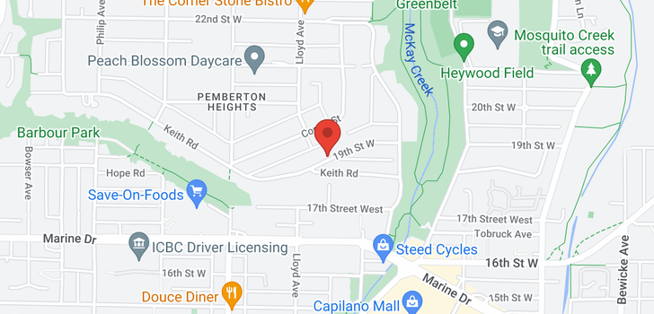 map of 1060 W 19TH STREET